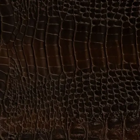 Crocodile-embossed leather close-up