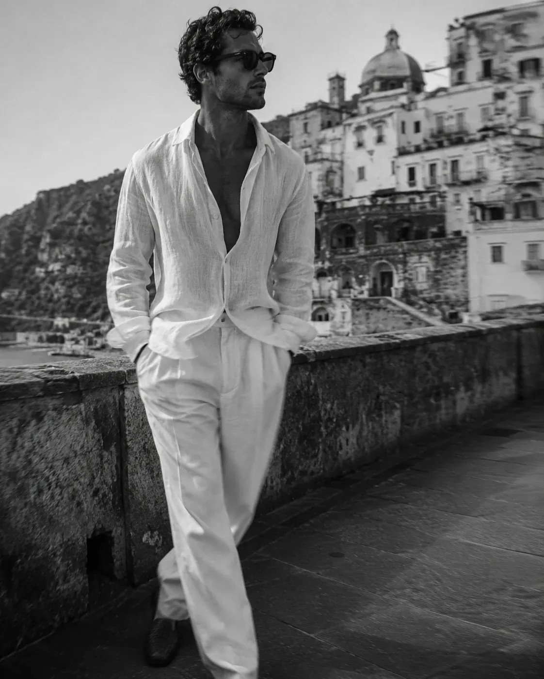 Linen fabric in natural light